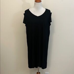 H by Halston Black Cold Shoulder Dress Size XL Petite